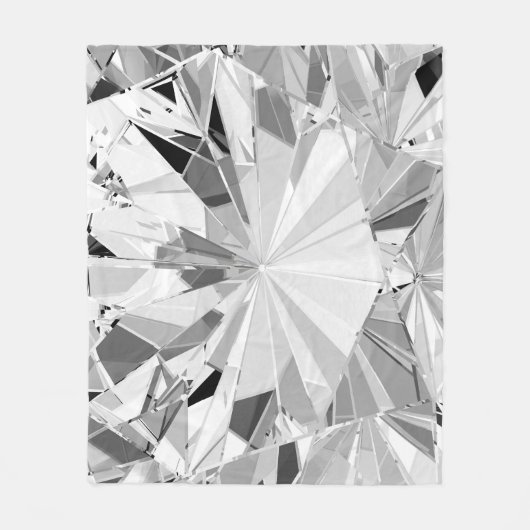 Realistische diamant: 3D textuur close-up Fleece Deken (Voorkant)