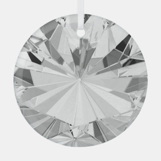 Realistische diamant: 3D textuur close-up Glas Ornament