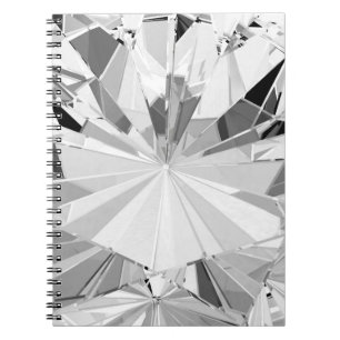 Realistische diamant: 3D textuur close-up Notitieboek