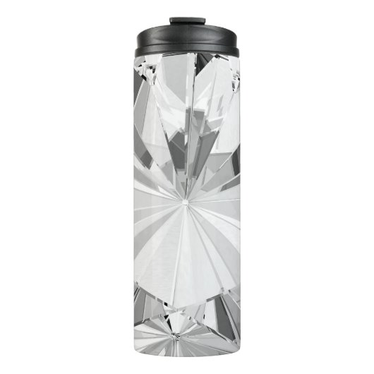 Realistische diamant: 3D textuur close-up Thermosbeker (Voorkant)