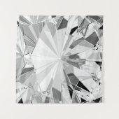 Realistische diamant: 3D textuur close-up Wandkleed (Voorkant (horizontaal))