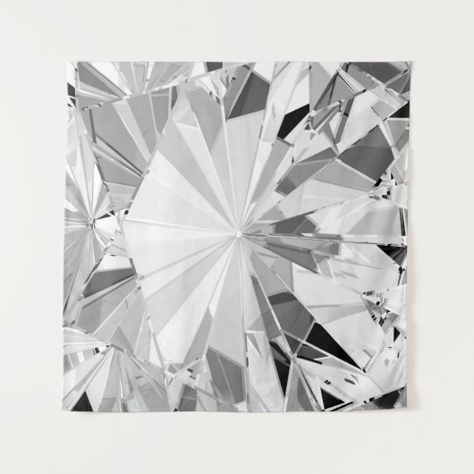 Realistische diamant: 3D textuur close-up Wandkleed (Voorkant (horizontaal))