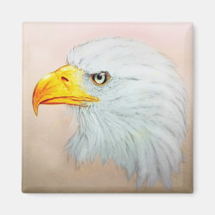 Realistische dierlijke kunst, vierkante magneet - 