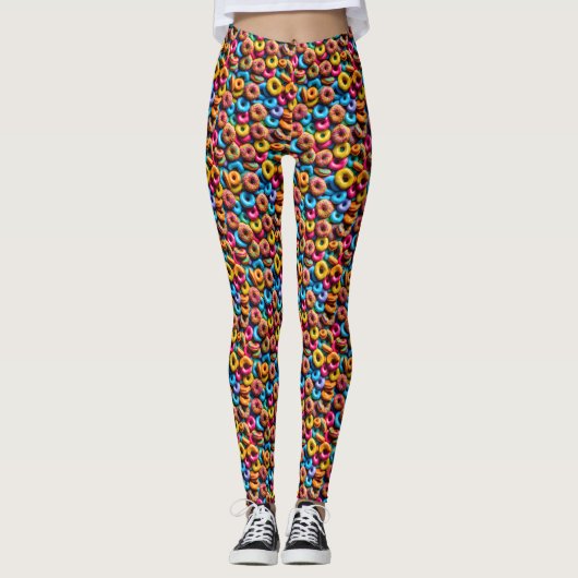Realistische Donuts Leggings (Voorkant)