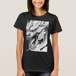 Realistische Draak Tekening Sticker1 T-shirt