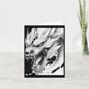 Realistische Drakentekening Sticker1 Kaart