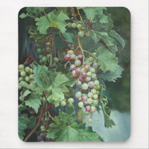 Realistische druivenplant met bladeren - Fine Art Muismat