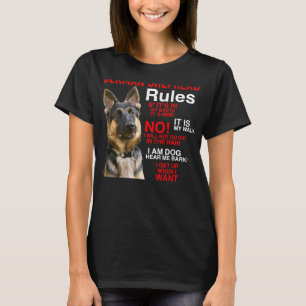 Realistische Duitse herder Regel Realistische Duit T-shirt