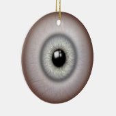Realistische Eyeball Keramische Ronde Ornament (Rechts)
