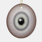 Realistische Eyeball Keramische Ronde Ornament (Links)