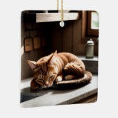 Realistische fijne kattenfotografie als kunst keramisch ornament (Rechts)