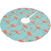 Realistische flamingo:  vogelpatroon kerstboom rok (Gekanteld)