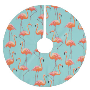 Realistische flamingo:  vogelpatroon kerstboom rok