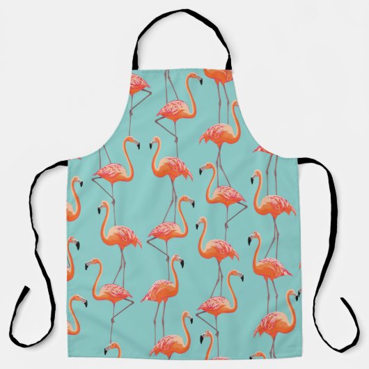 Realistische flamingo: vogelpatroon schort (Voorkant)