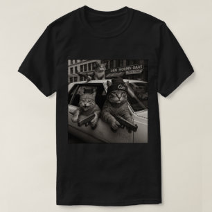 Realistische Gangsta Kat Urban Scene – Trendy Cats T-shirt