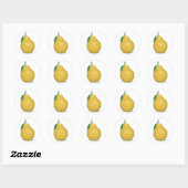 realistische gouden peer ronde sticker (Vel)