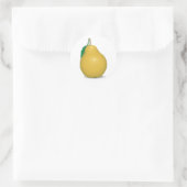 realistische gouden peer ronde sticker (Tas)