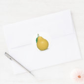 realistische gouden peer ronde sticker (Envelop)