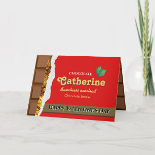 Realistische Grappige Chocolade Liefhebber Valenti Kaart