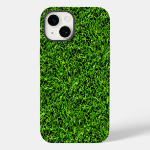 Realistische gras foto textuur grappig helder groe iPhone 14 hoesje