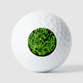 Realistische grasfoto textuur grappig helder groen golfballen (Voorkant)
