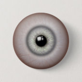Realistische Grey Iris Eyeball Button (Voorkant)