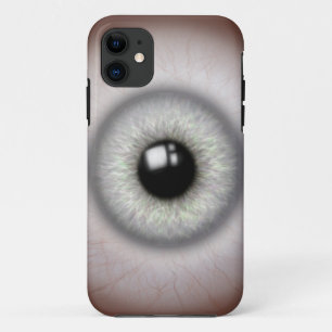 Realistische Grey Staring Oogbol iPhone 11 Hoesje