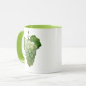 Realistische groene druif mok (Voorkant links)