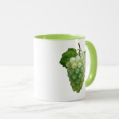 Realistische groene druif mok (Voorkant rechts)