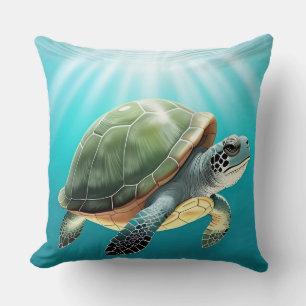 Realistische Groene Schildpad Kussen