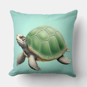 Realistische Groene Schildpad Kussen