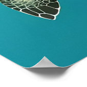Realistische Groene Schildpad Poster (Hoek)