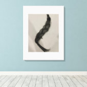 Realistische haartekening canvas afdruk (Insitu (Houten vloer))