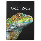 Realistische hagedis leguaan gepersonaliseerd klembord (Achterkant)