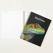 Realistische hagedis leguaan gepersonaliseerd planner (Display)