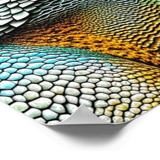 Realistische hagedis leguaan gepersonaliseerd poster (Hoek)