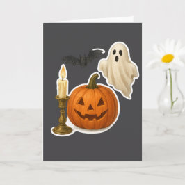 Realistische Halloween Sticker Kaart