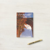 Realistische herfstboom met rode bladeren in Newqu Post-it® Notes (Op bureau)