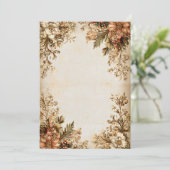 Realistische Holly Branch op Cream | Klassieke fee Kaart (Staand voorkant)