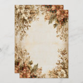 Realistische Holly Branch op Cream | Klassieke fee Kaart (Voorkant / Achterkant)