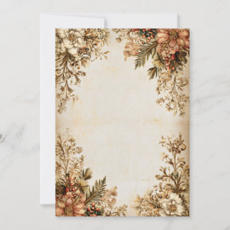 Realistische Holly Branch op Cream | Klassieke fee Kaart