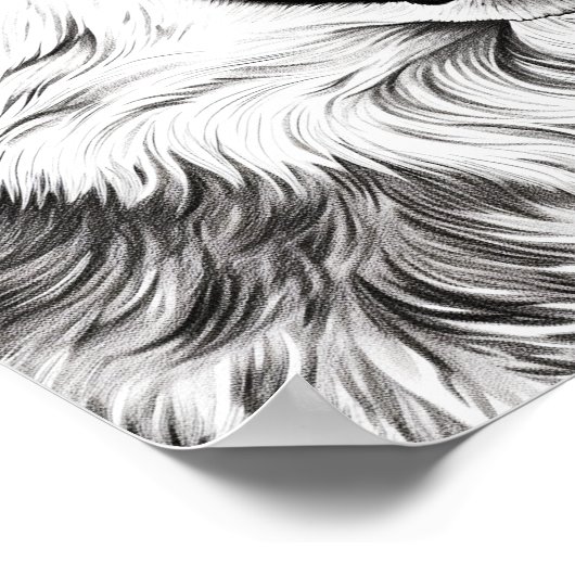 Realistische hond volwassen kleuring poster (Hoek)