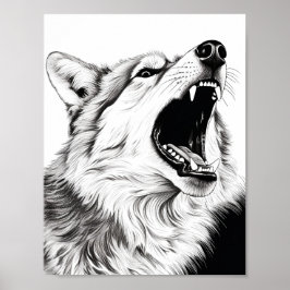 Realistische hond volwassen kleuring poster