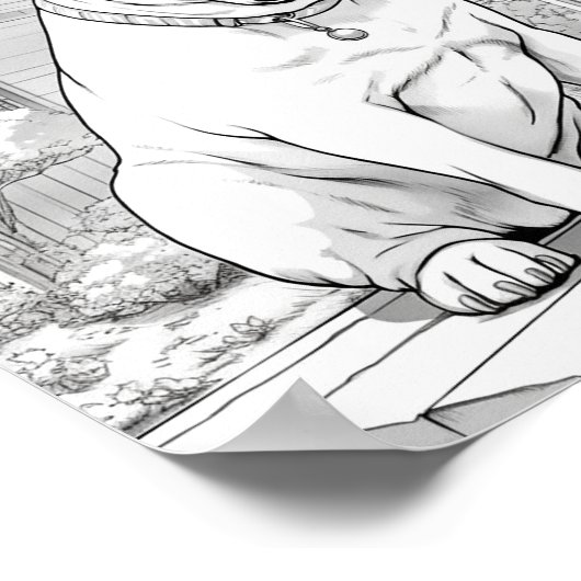 Realistische hond volwassen kleuring poster (Hoek)