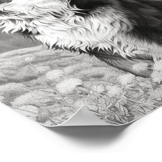 Realistische hond volwassen kleuring poster (Hoek)