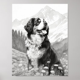 Realistische hond volwassen kleuring poster