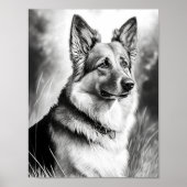 Realistische hond volwassen kleuring poster (Voorkant)