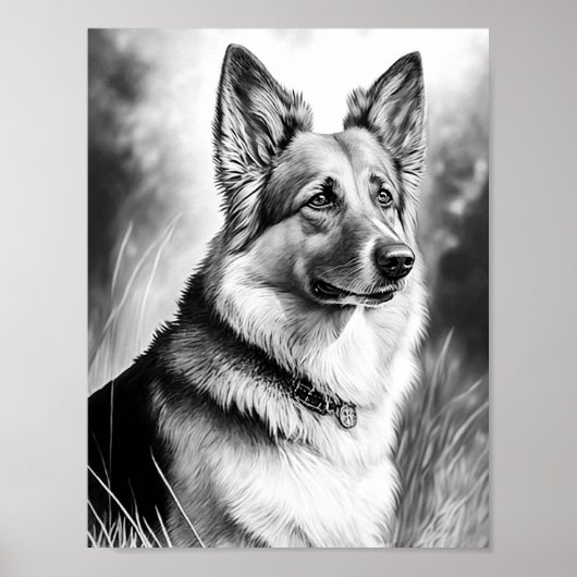 Realistische hond volwassen kleuring poster (Voorkant)