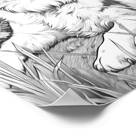 Realistische hond volwassen kleuring poster (Hoek)