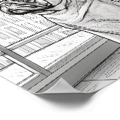 Realistische hond volwassen kleuring poster (Hoek)